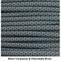 Neon Turquoise en Chocolate Bruin